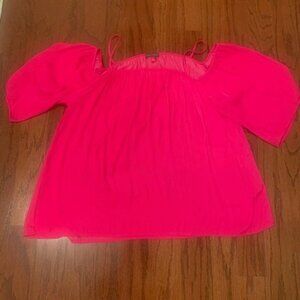 VINCE CAMUTO HOT PINK BLOUSE, SIZE SMALL